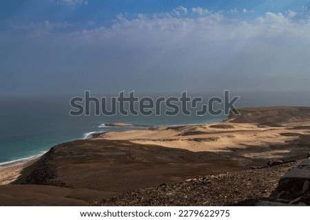 Boa Vista Island, Cape Verde. Overview from Morro Negro