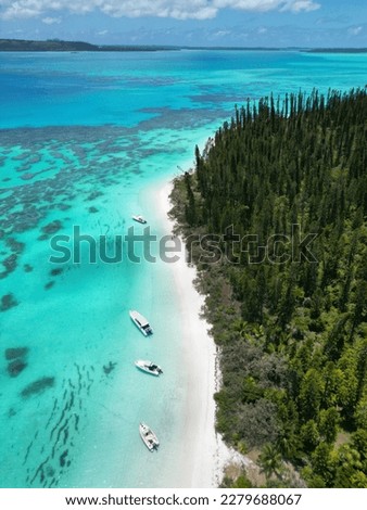 Aerial view of the islands of New Caledonia  Royalty-Free Stock Photo #2279688067