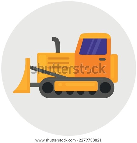 Bulldozer icon clipart isolated vector illustration