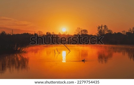 Sunrise over Pickerington Ponds Metro Park in Canal Winchester in early May. 