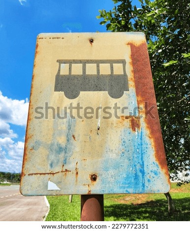 old bus stop blue sky 