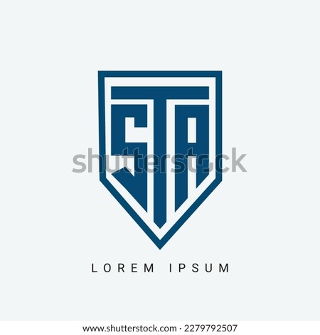 initial STA rounded Letter Logo Design Monogram Icon Vector Template Royalty-Free Stock Photo #2279792507