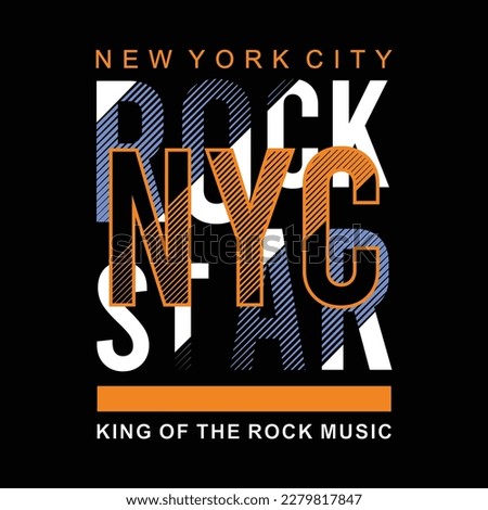 Rock star typography design, poster and t-shirt design