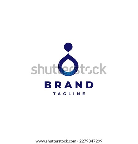 Simple Two Water Drops Logo Design. Minimalist Water Drop Logo Design.