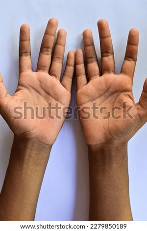 Finger symbol. A child's hand