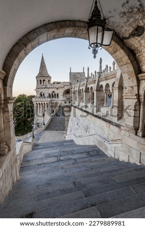 Fisherman's Bastion at Buda castle in Budapest, Hungary Royalty-Free Stock Photo #2279889981