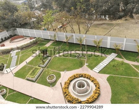 Garden concept in factory compound 