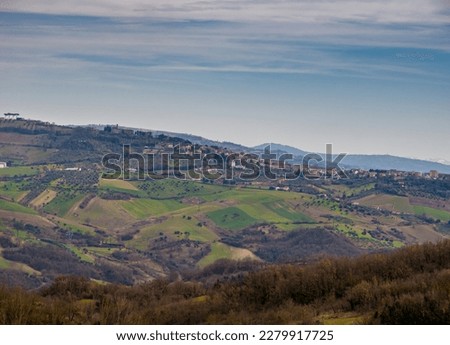 Landscape of Benevento, Italy, birthplace of Saint Pio of Pietrelcina, better known as Padre Pio.