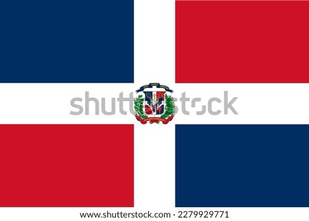Dominican Republic  flag wave isolated on png or transparent background Royalty-Free Stock Photo #2279929771
