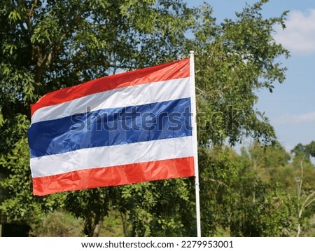 flag, blue, Thailand, sky, red, Thai, Asia, banner
