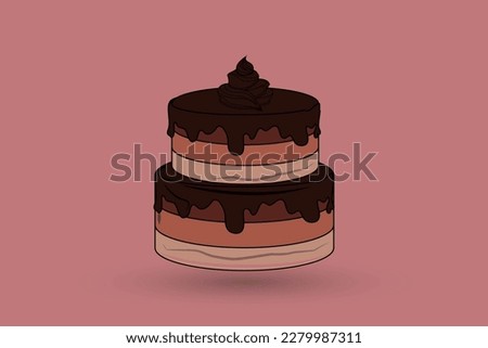 free vectors Chocolate cake illustrations