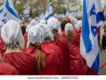 Women Power- Civilian protests in the city of Rehovot Israel against the planned changes of Israeli government to the high court of justice