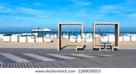 Calais beach in northern France Royalty-Free Stock Photo #2280030055
