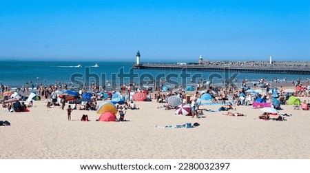 Calais beach in north of france Royalty-Free Stock Photo #2280032397