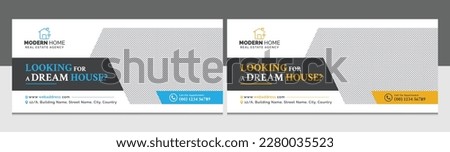 Real Estate Billboard Design Template, Modern Home Signage Sale Banner for Advertising Royalty-Free Stock Photo #2280035523