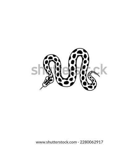 python snake illustration logo. elegant, modern, clean, wild and powerful
