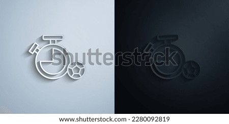 End 1st half, football paper icon with shadow effect vector illuistration design