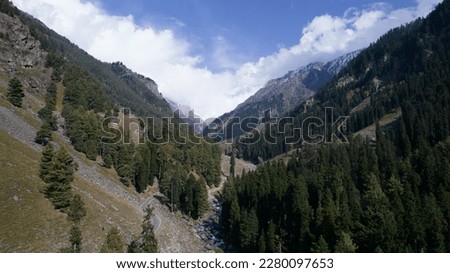 A beautiful V shaped valley in Himalaya Royalty-Free Stock Photo #2280097653