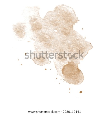Coffee stains isolated on a white background. Royalty high-quality free stock photo image of Coffee and Tea Stains Left by Cup Bottoms. Round coffee stain isolated, cafe stain fleck drink beverage Royalty-Free Stock Photo #2280117141