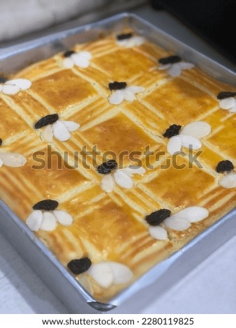 This photograph showcases a traditional Dutch treat called Boterkoek