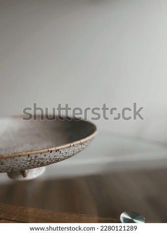 Minimalist dish on coffee table