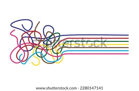 Order and chaos Illustration. Colorful diagram. Royalty-Free Stock Photo #2280147141