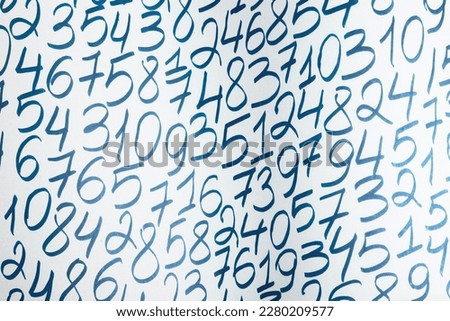 Background of numbers. from zero to nine. Finance data concept. Mathematic. Seamless pattern with numbers. financial crisis concept. Business success. Royalty-Free Stock Photo #2280209577