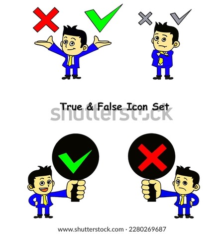 True False Icon Set Vector Icons, true icons , false icon, 