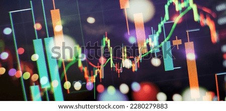 Falling stock markets, stocks for coronavirus , analysis for professional technical analysis on the monitor of a computer.