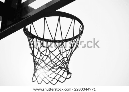 Black and White Basketball Hoop