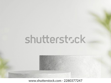 3d background product display podium scene with leaf. background vector 3d