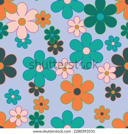 Vector graphic illustration of floral pattern background