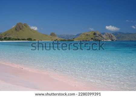 Beautiful Summer at Pink Beach Indonesia