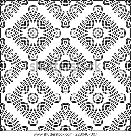 Stylish texture with figures from lines.Abstract geometric black and white pattern for web page, textures, card, poster, fabric, textile. Monochrome graphic repeating design. 