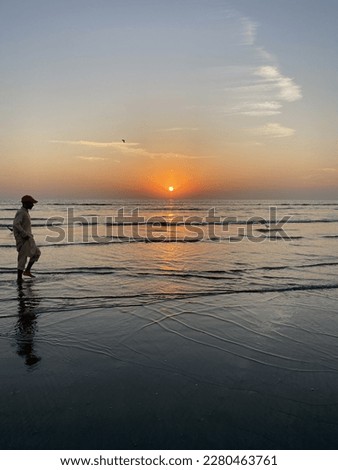 My Model Capturing pictures on beach with sunset time . Caribbean travel holiday. model with horse. boy on beach. model on beach. 