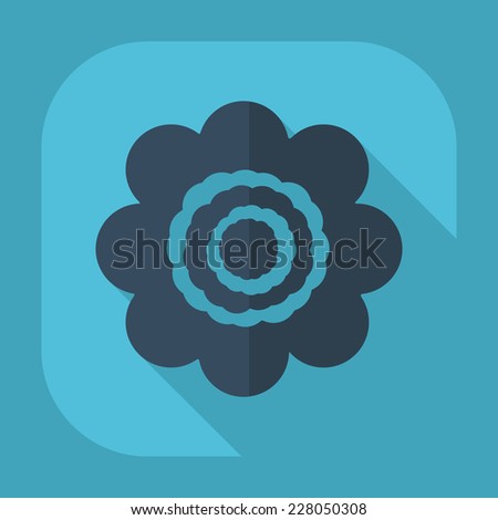 Flat modern design with shadow icons for web design and mobile applications, SEO. search Working Optimization: flower icon