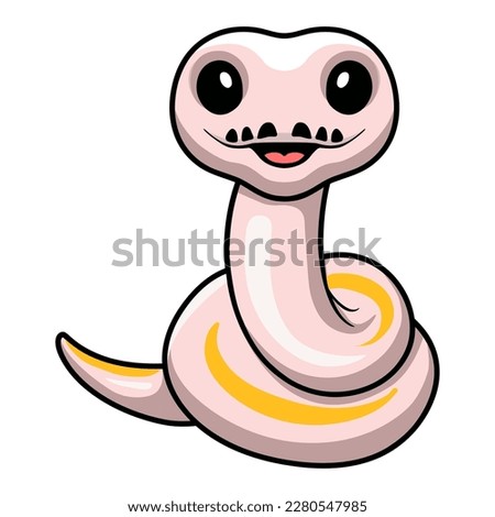 Cute super cinnamon banana ball python cartoon