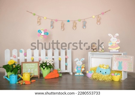easter decoration in the studio 