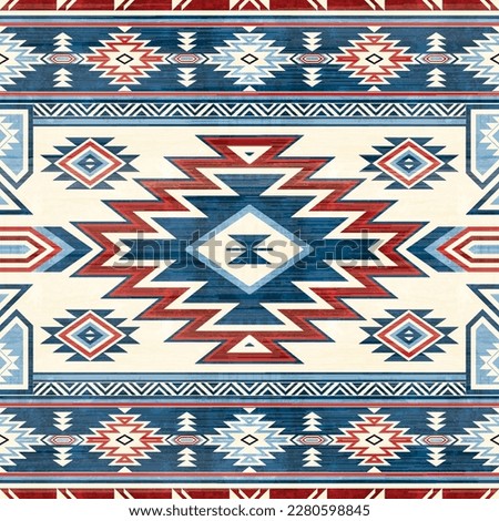 Native pattern american tribal indian ornament pattern geometric ethnic textile texture tribal aztec pattern navajo mexican fabric seamless Vector decoration fashion Royalty-Free Stock Photo #2280598845