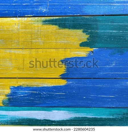 Abstract color paint on wooden plank for background