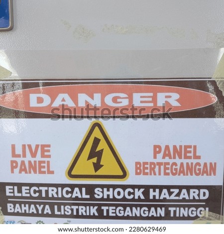 sign board electrical shock hazar