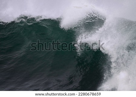 Big white wave in the Portuguese Coast