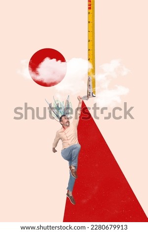 Creative abstract template graphics collage image of purposeful guy hanging roulette achieving success isolated drawing background