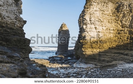 Stunning natural seascapes concept. White chalk cliffs of Flamborough Head. Variety of England's landscapes. High quality photo