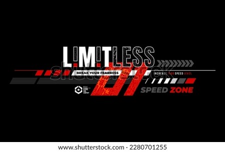 limitless slogan tee graphic typography for print t shirt.
 Royalty-Free Stock Photo #2280701255