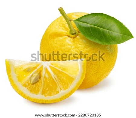 Yellow Yuzu Orange fruit isolated on white background, Kochi Yellow Yuzu isolated on white background With work path. Royalty-Free Stock Photo #2280723135