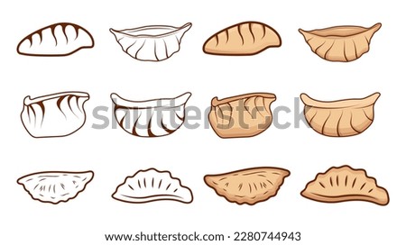 Jiaozi Illustrations Big Collection With Vector With. Vegetable Jiaozi Dumpling Steam Bamboo Minimal Meal Tasty Menu Delicious Jiaozi Food Clip Art.