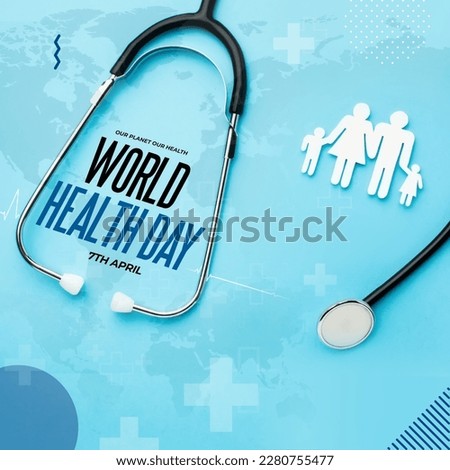 World Health Day 7 April 2023. World health day concept text design with doctor stethoscope. Royalty-Free Stock Photo #2280755477