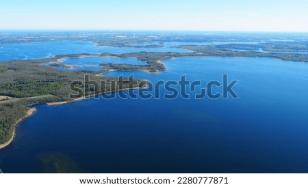 Masurian lakes from a bird's eye view Royalty-Free Stock Photo #2280777871