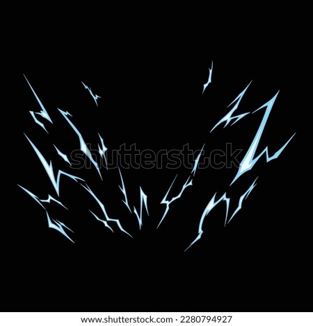 lightning impact energy effect cartoon 02 Royalty-Free Stock Photo #2280794927